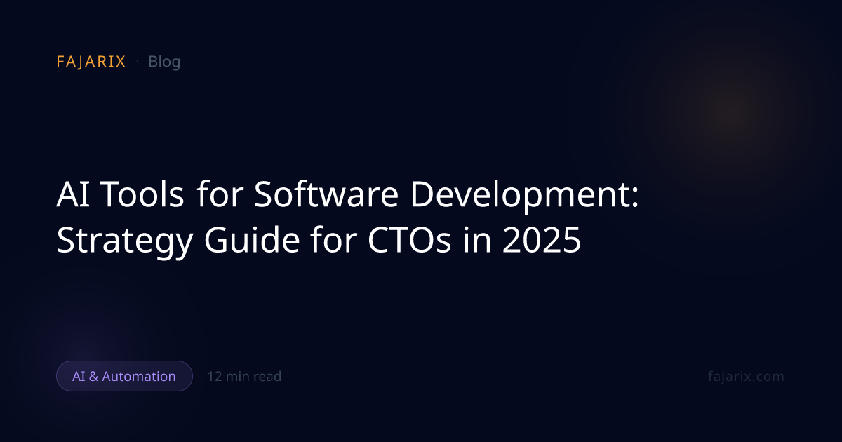 AI Tools for Software Development: Strategy Guide for CTOs in 2025